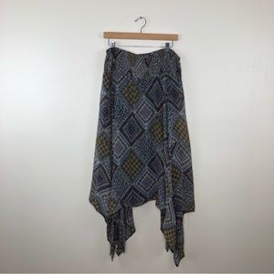 Sundance Multi-Color Geometric Midi Skirt